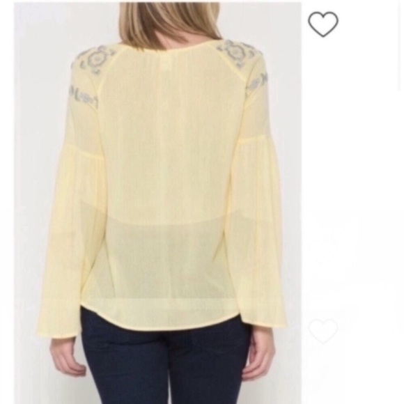 Altar'd State Yellow Embroidered Blouse - Picture 3 of 11